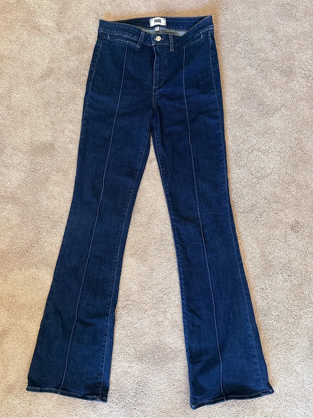 PAIGE Laurel Canyon Dark Indigo Flare Jeans